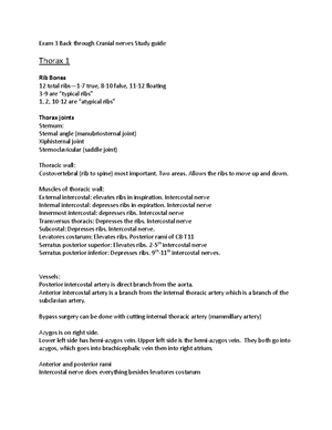 Gross Anatomy Comprehensive Final Test Study Guide Gross Anatomy