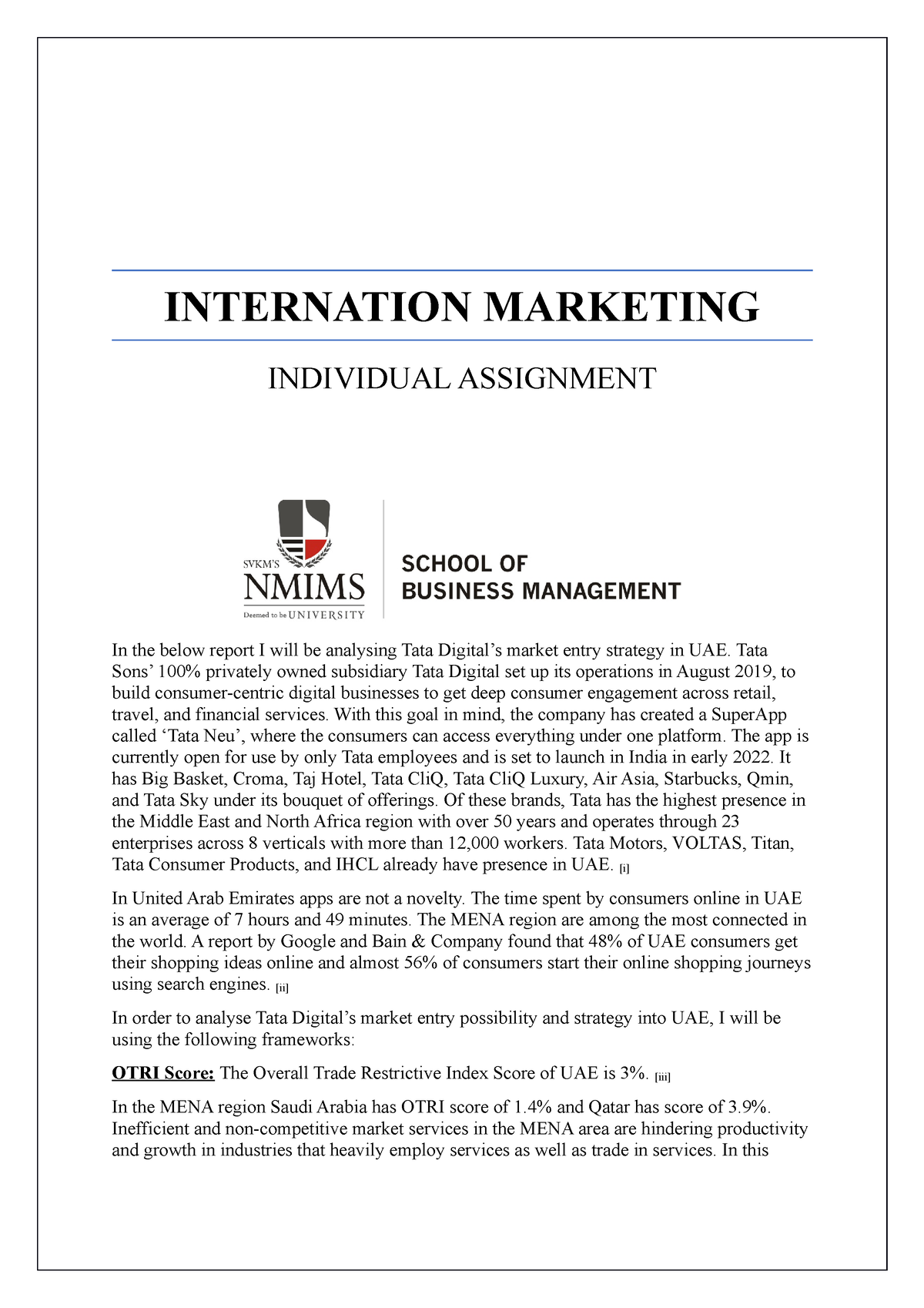 marketing individual assignment