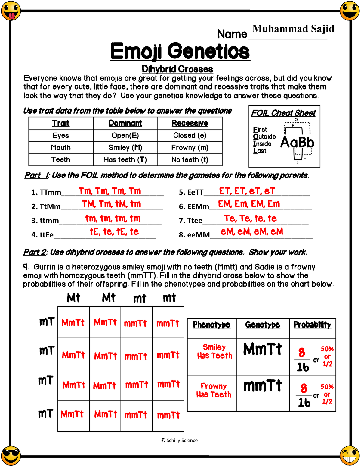 Kami Export Muhammad Sajid EG Dihybrid Use Trait Data From The Table Below To Answer The 