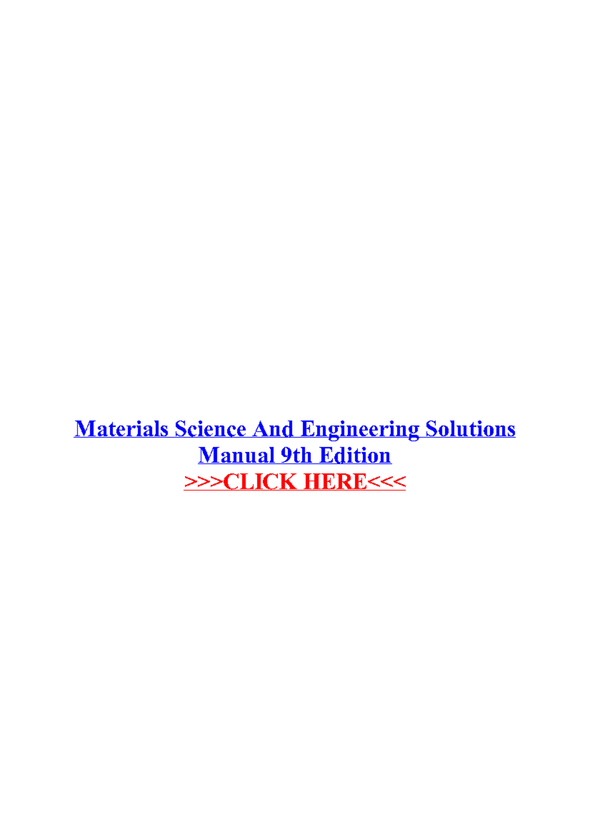 Materials Science And Engineering Soluti - 04 17182 - Birmingham - Studocu