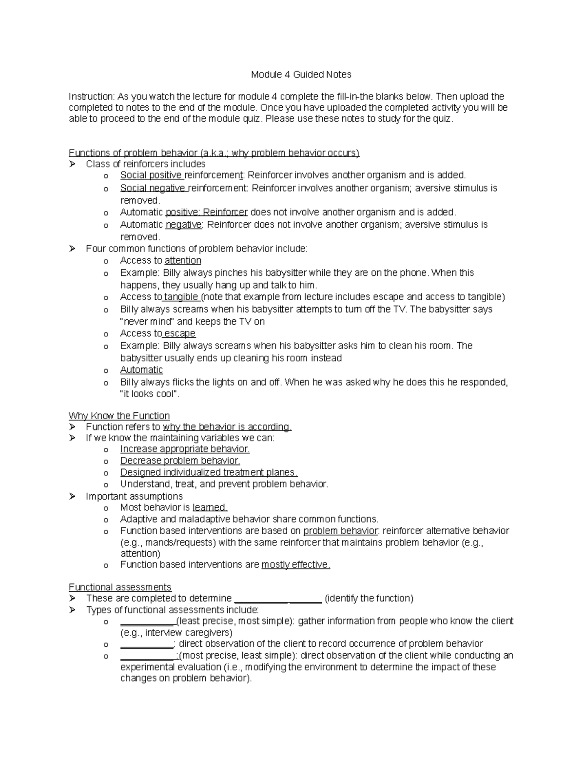 Module 4 Guided Notes Blank - Module 4 Guided Notes Instruction: As You ...