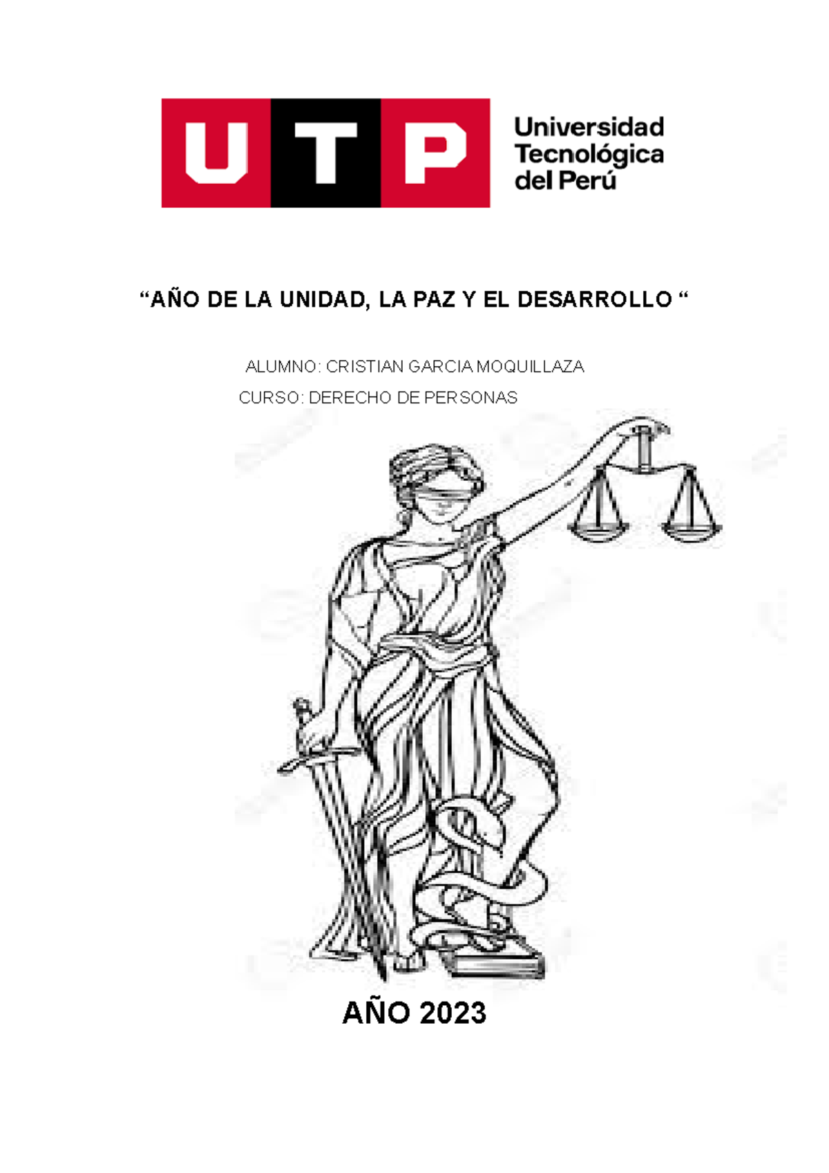 Capacidad DE GOCE derecho “AÑO DE LA UNIDAD, LA PAZ Y EL DESARROLLO “ ALUMNO CRISTIAN Capacidad DE GOCE derecho “AÑO DE LA UNIDAD, LA PAZ Y EL DESARROLLO “ ALUMNO CRISTIAN