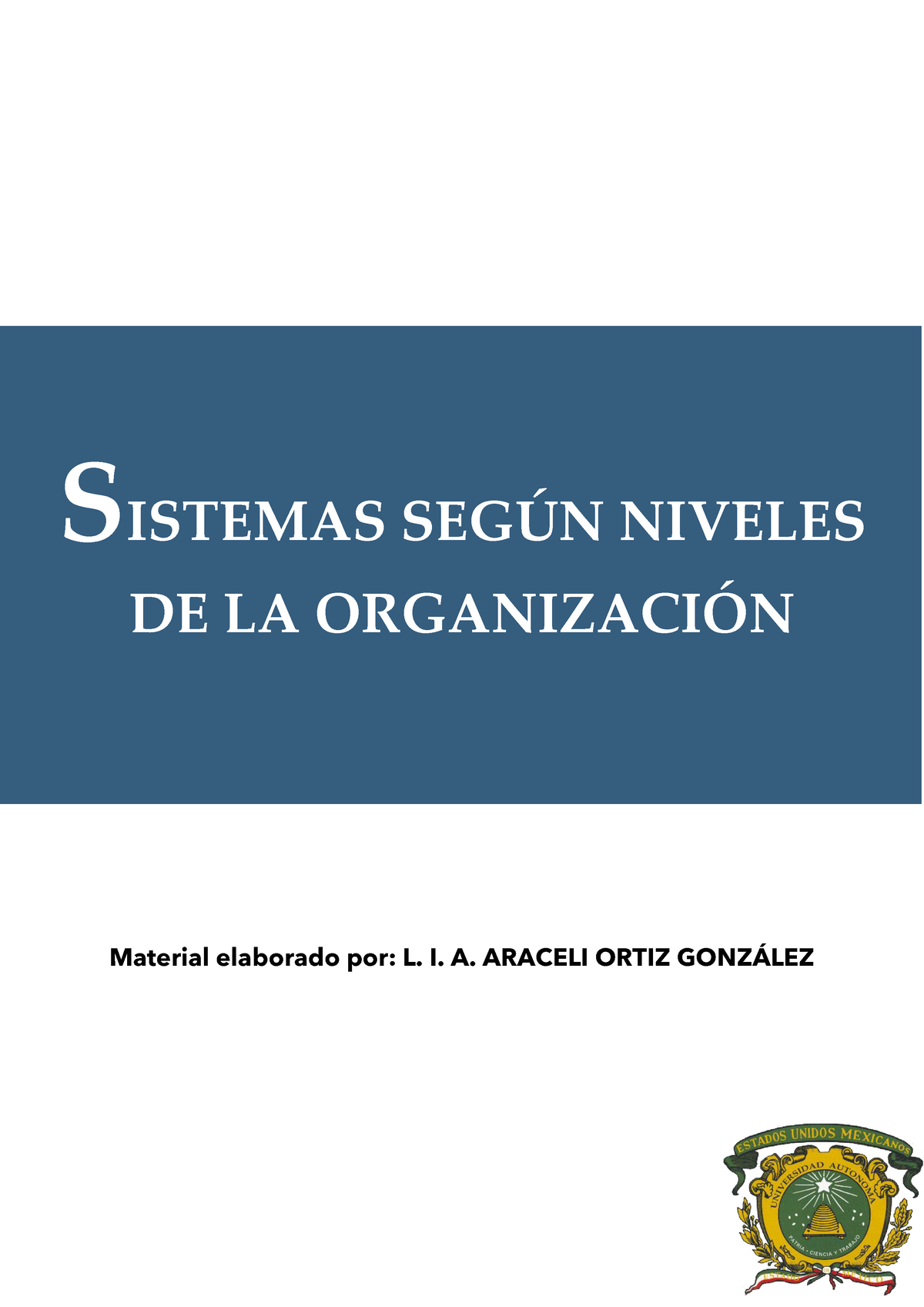 Tipos Sistemas - Conceptos. - SISTEMAS SEG⁄N NIVELES DE LA ORGANIZACI”N ...