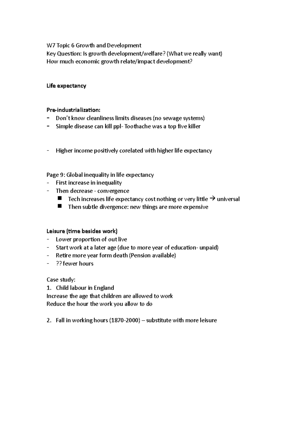 Topic 6 Growth and Development - W7 Topic 6 Growth and Development Key ...