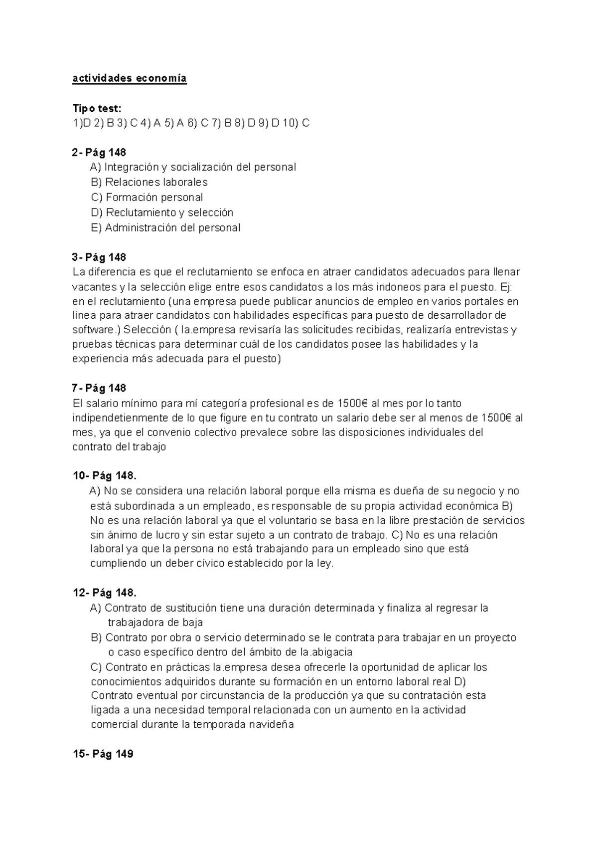 Act t6 - mu bn - actividades economía Tipo test: 1)D 2) B 3) C 4) A 5 ...