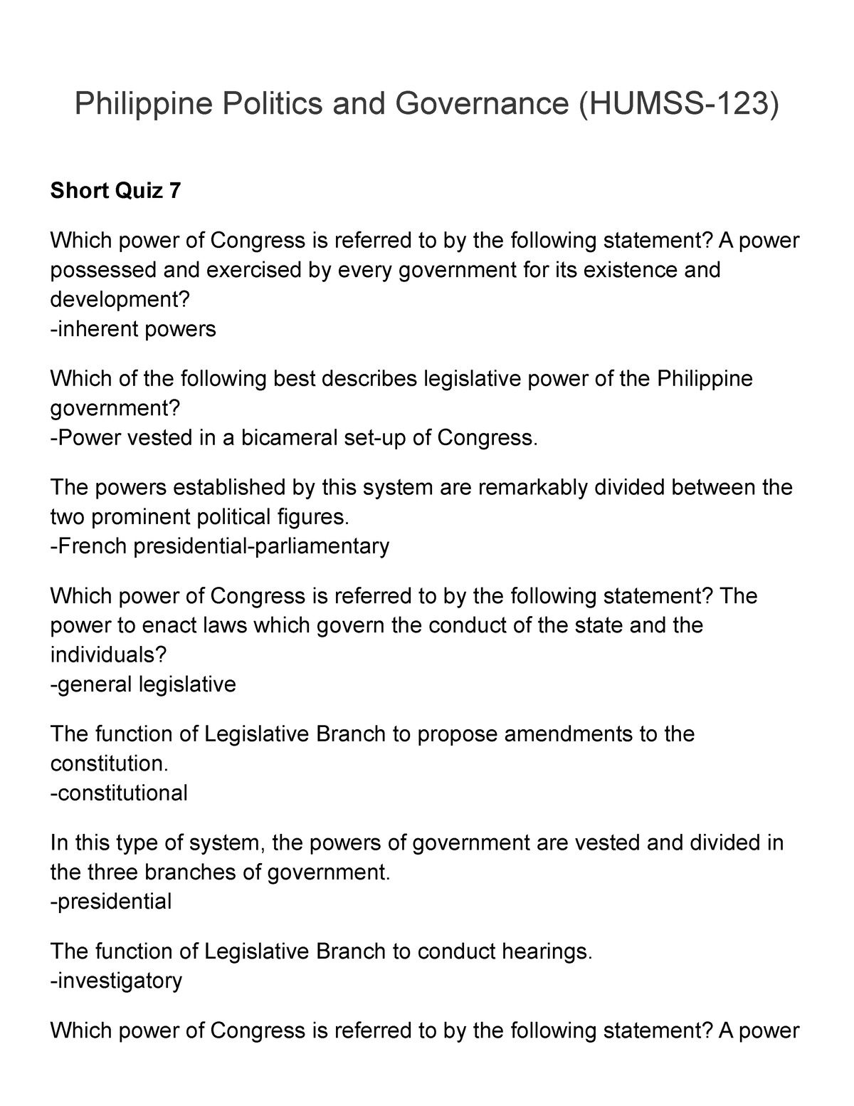 essay about philippine politics and governance