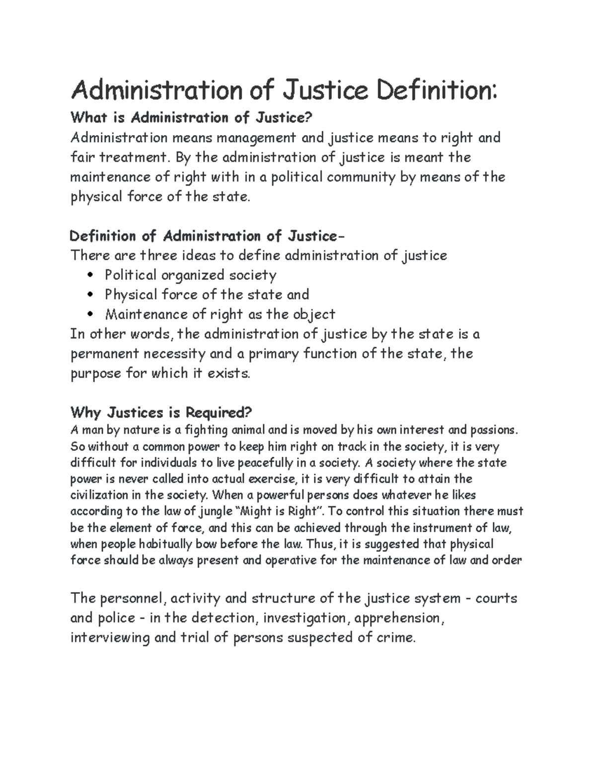 Administration Of Justice Definition By The Administration Of Justice 