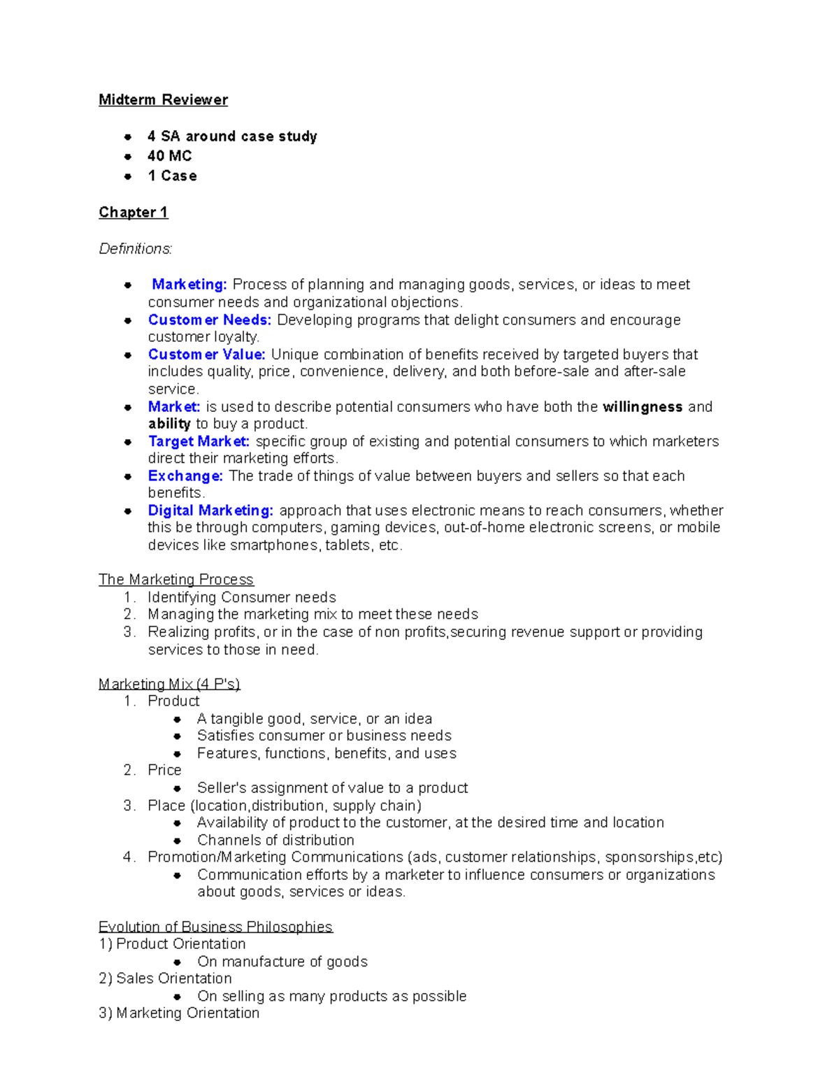 Midterm Reviewer - Lecture Notes 1-7 - Midterm Reviewer 4 SA Around ...