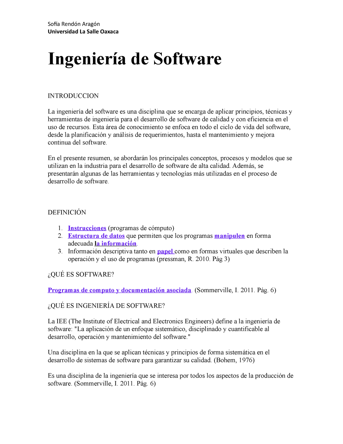 Ingeniería De Software Universidad La Salle Oaxaca Ingeniería De Software Introduccion La 3463