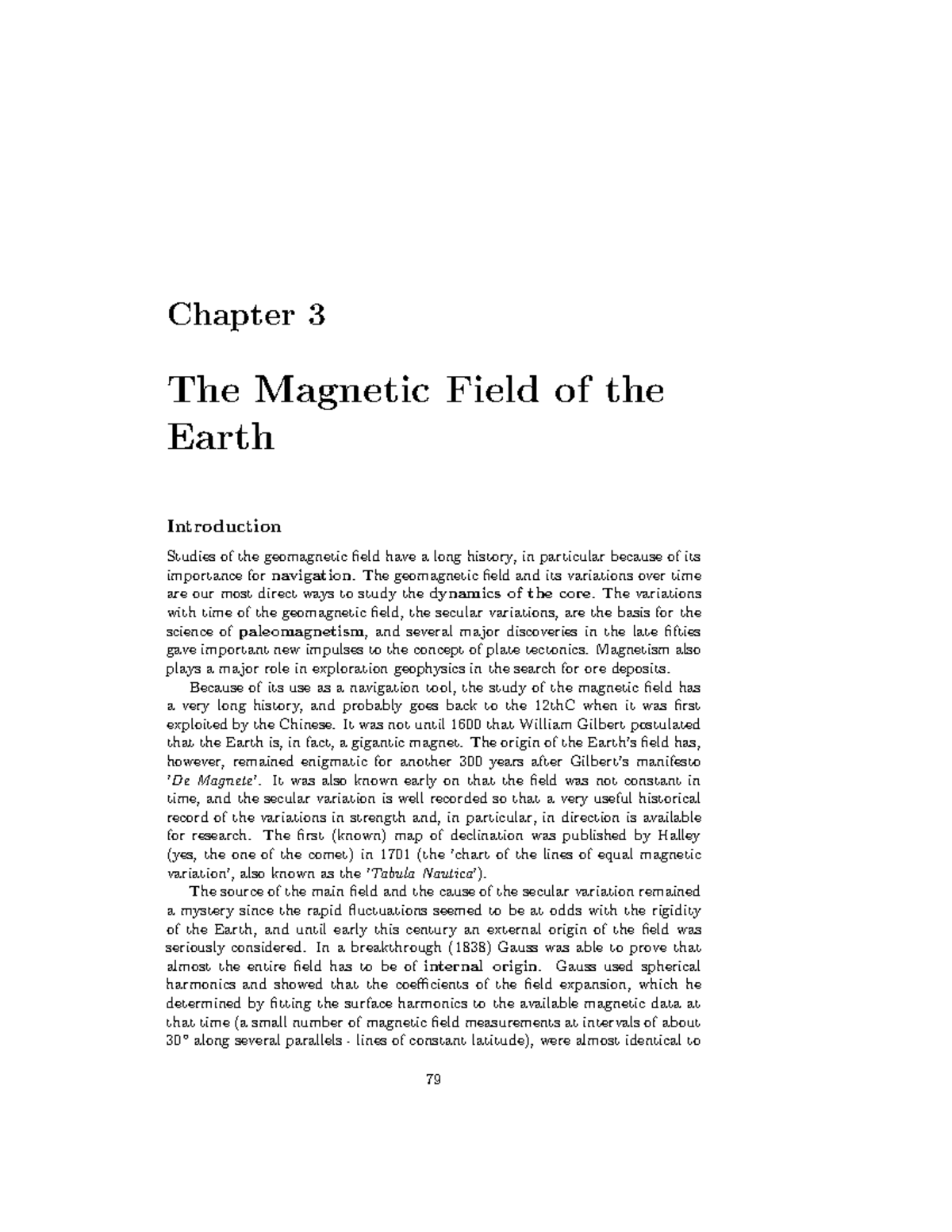 Geo Physics Chap 3 - The Magnetic Field Of The Earth Notes In Class ...