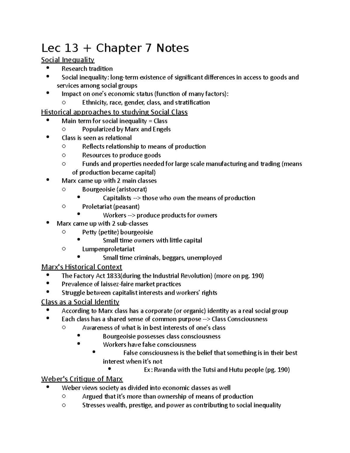 Chapter 7 notes (plus two videos) SOCI1015 - Lec 13 + Chapter 7 Notes ...