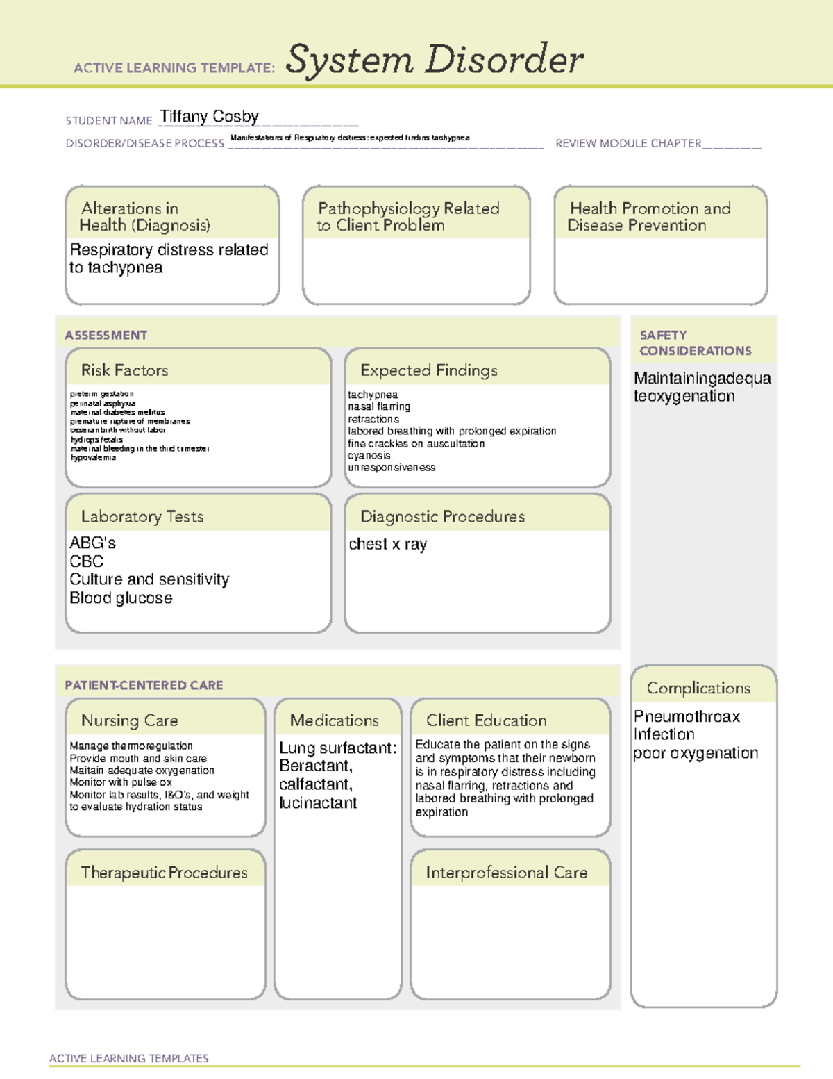 System Disorder ATI A 6 - remediation - ACTIVE LEARNING TEMPLATES ...