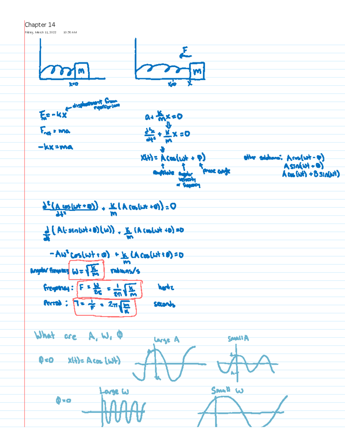 Chapter 14 - Course taught by Joshua Gunderson - PHY 221 - Chapter 14 ...