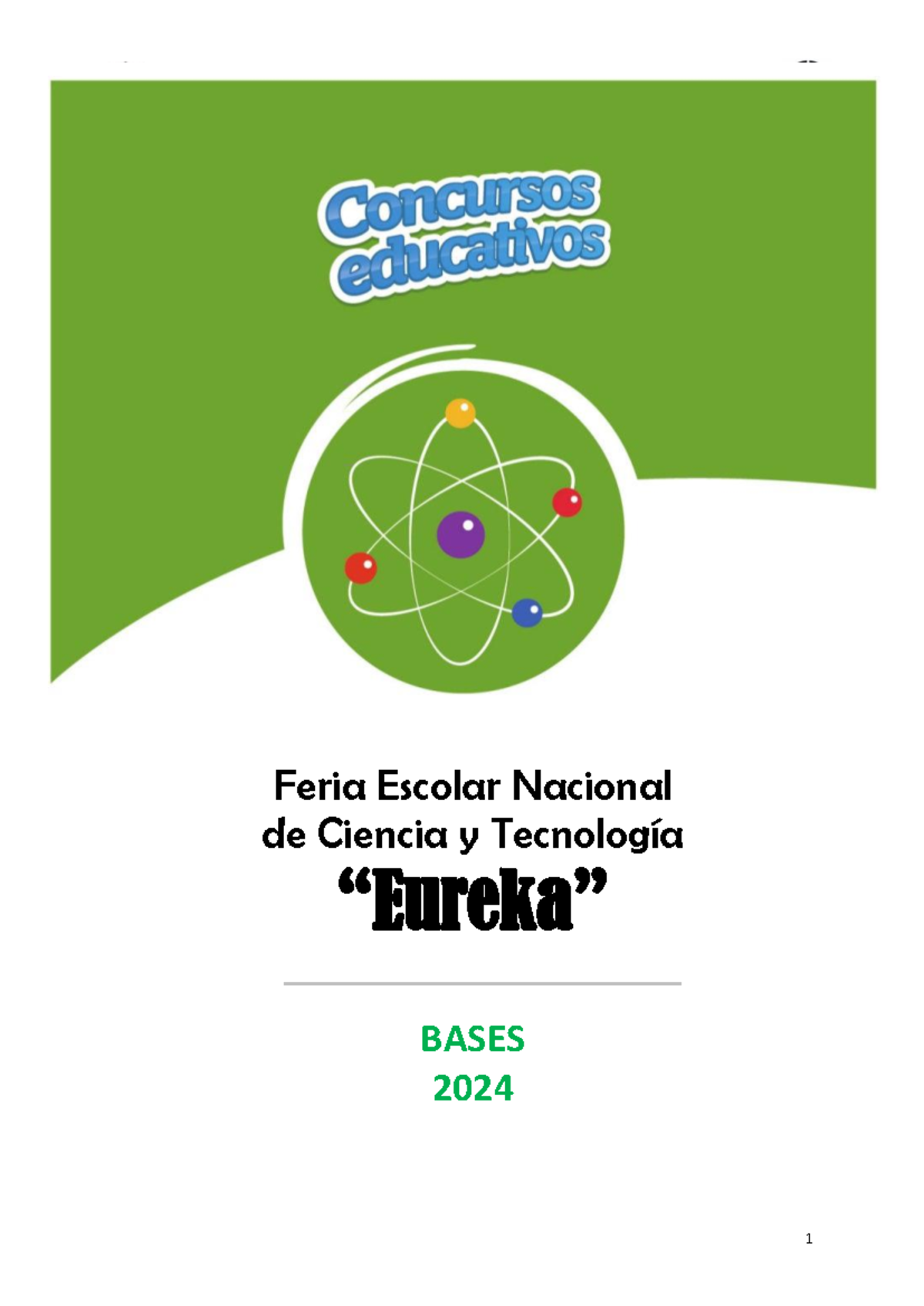 Bases DE LA Eureka 2024-VD - Feria Escolar Nacional de Ciencia y ...