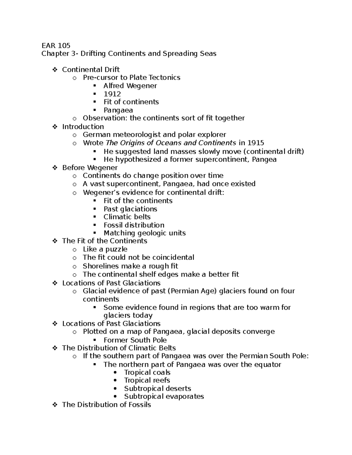EAR 105- ch. 3 - chapter 3 notes for Fitzgerald - EAR 105 Chapter 3 ...