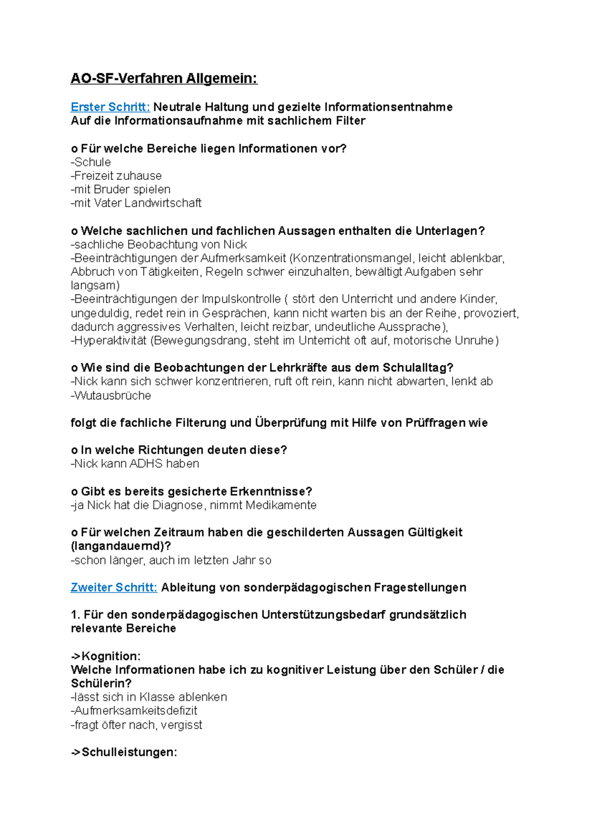 5 AOSF VErfahren Nick (Schritte 1-3) - AO-SF-Verfahren Allgemein ...