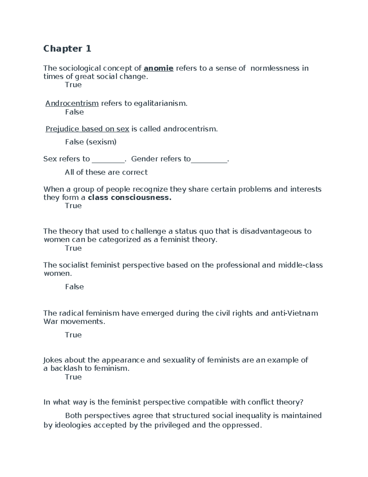 Ch 1,2,3,4 - Chapter 1-4 - Chapter 1 The sociological concept of anomie ...