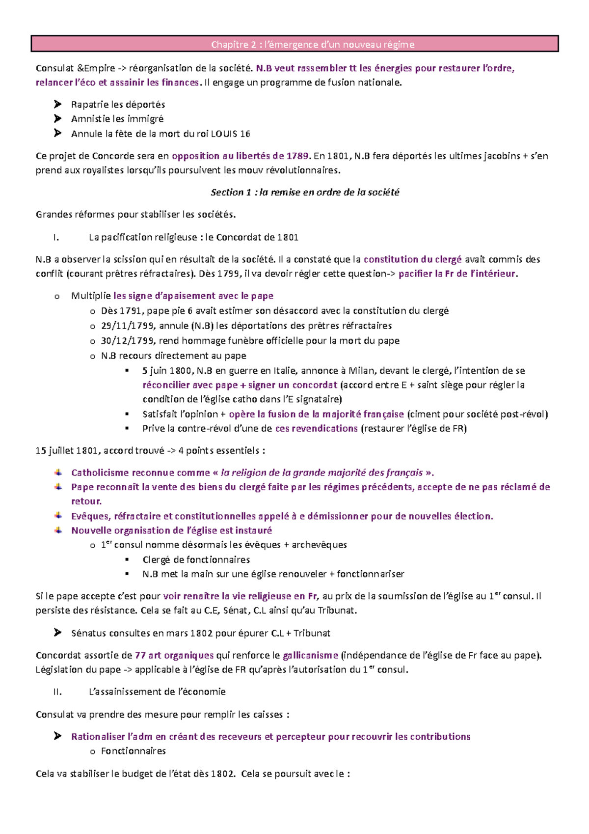 Chapitre 2 histoire des institutions depuis 1789 Chapitre 2 l