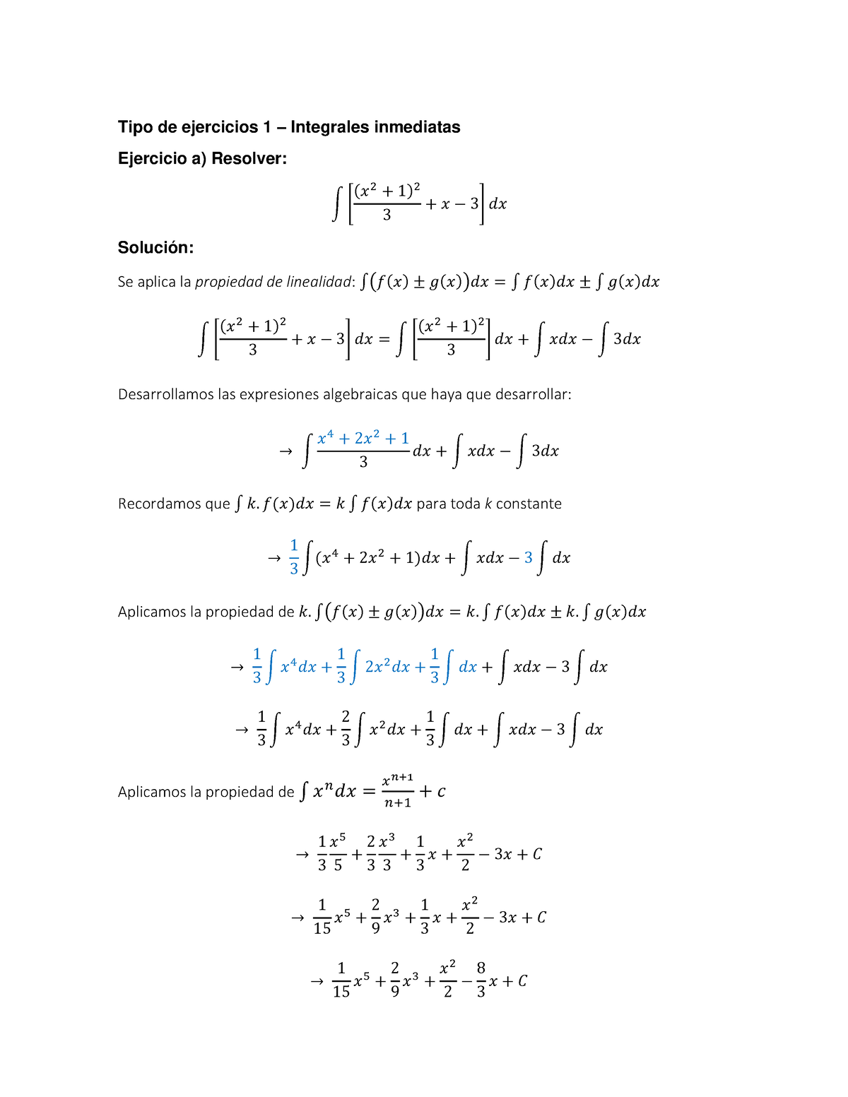 Calculo Integal Tarea 1 El Concepto De Integral Ejercicio A Tipo De Ejercicios 1 5871