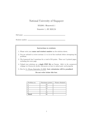 Tutorial-1-solution - Tutorial Solution - NATIONAL UNIVERSITY OF ...