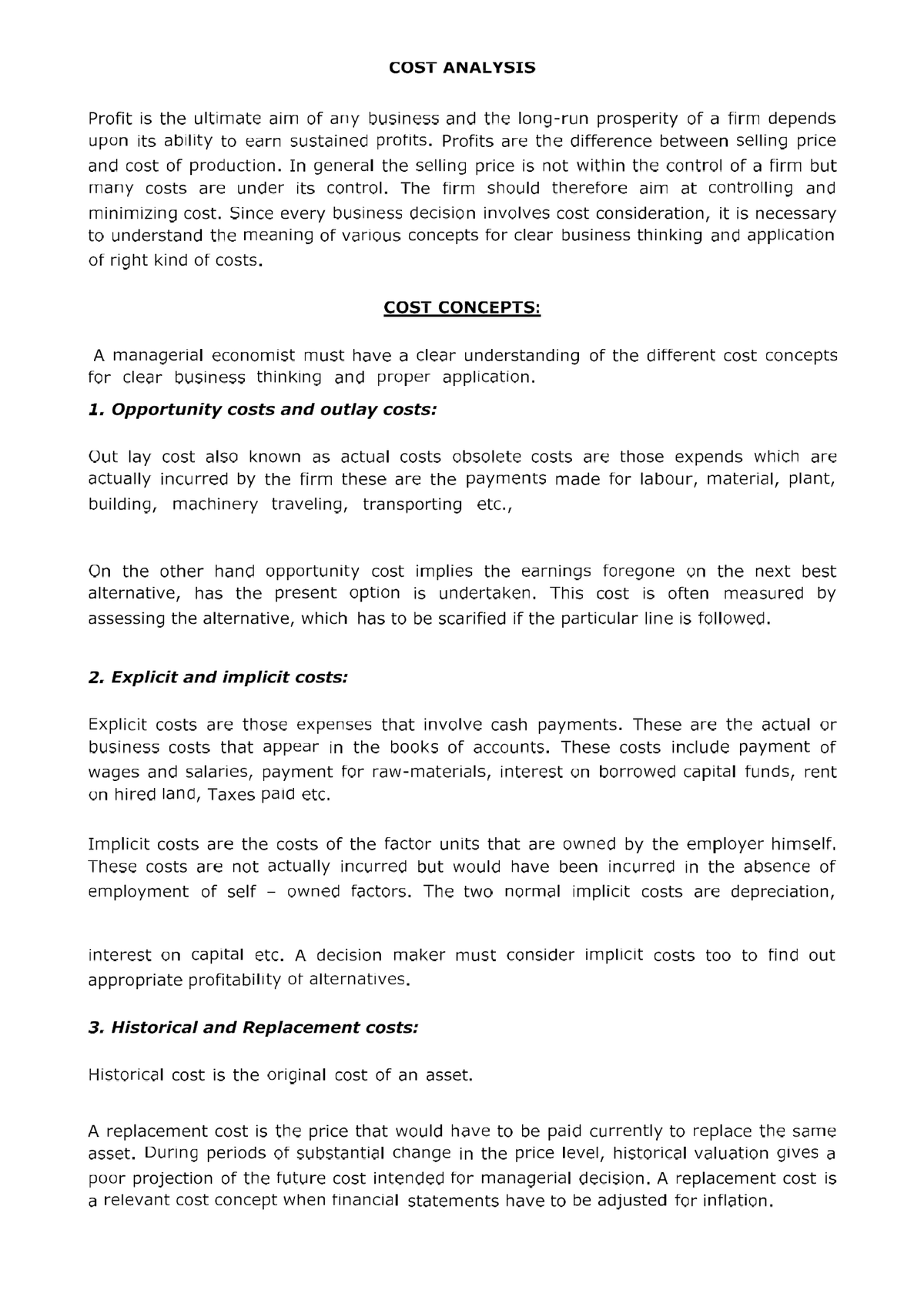 Unit-2 Cost Analysis - Civil engineering - Studocu