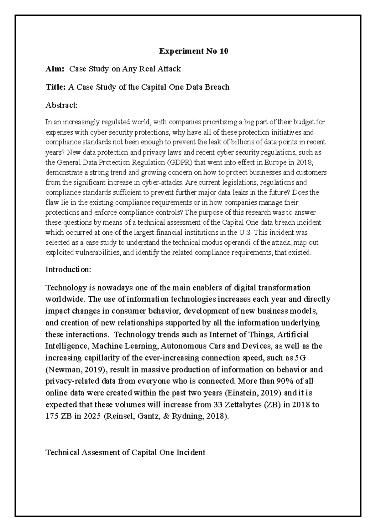 CSS-10 - CSS Experiment No 10 - Experiment No 10 Aim: Case Study on Any ...