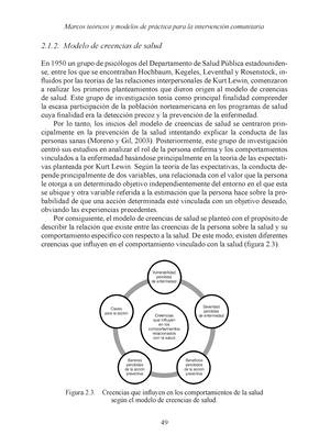 5. Modelo Creencias DE Salud - Marcos teóricos y modelos de práctica para  la intervención - Studocu