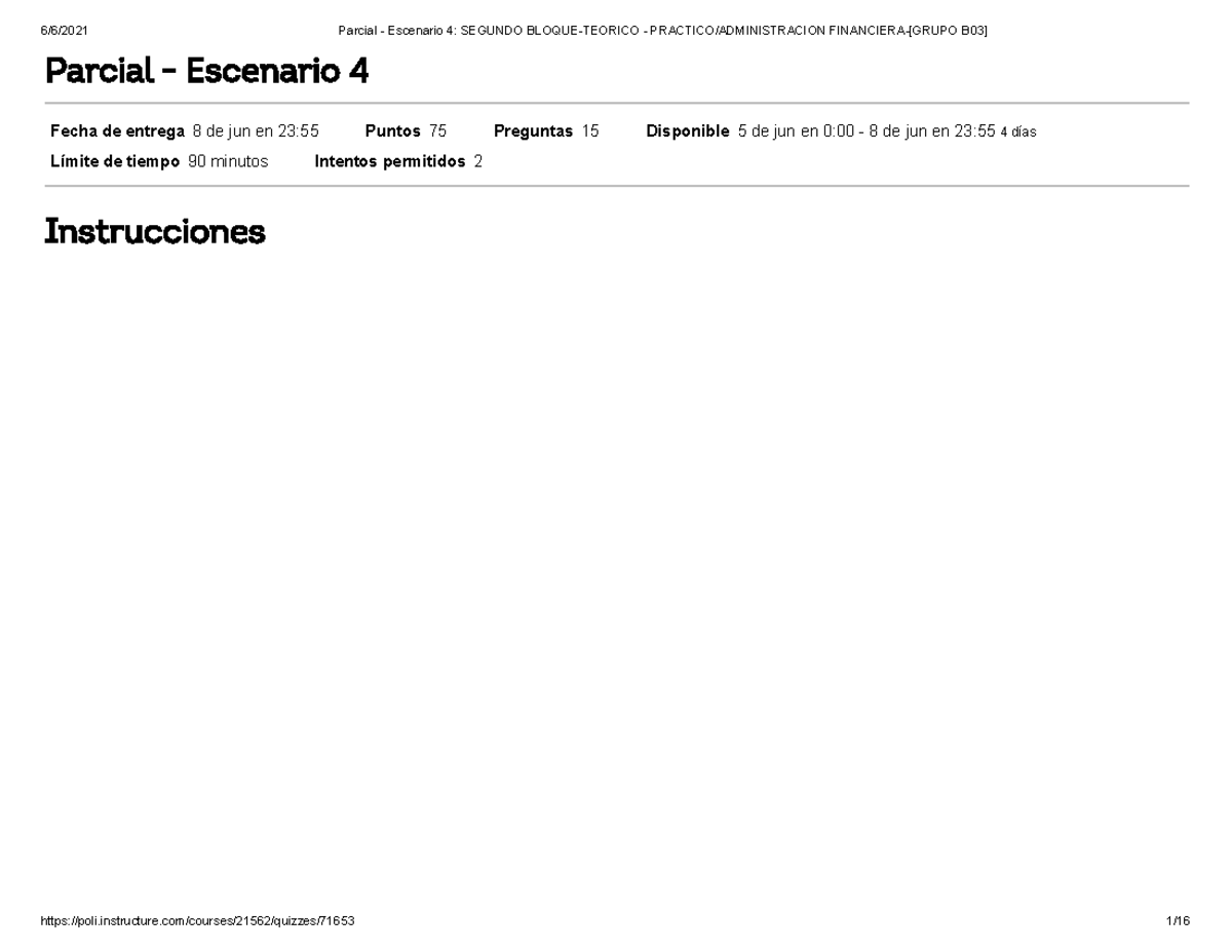 Parcial - Escenario 4 Segundo Bloque- Teorico - Practico Administracion ...