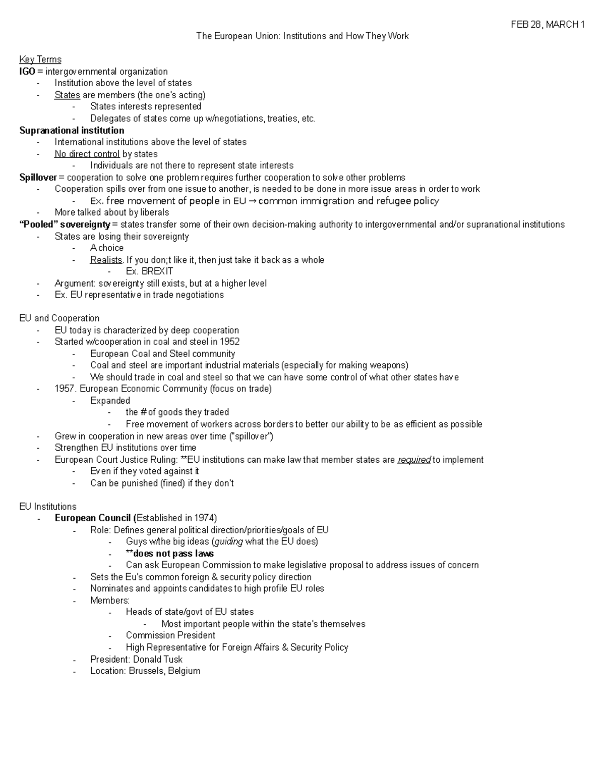 The European Union Institutions and How They Work - Supranational ...