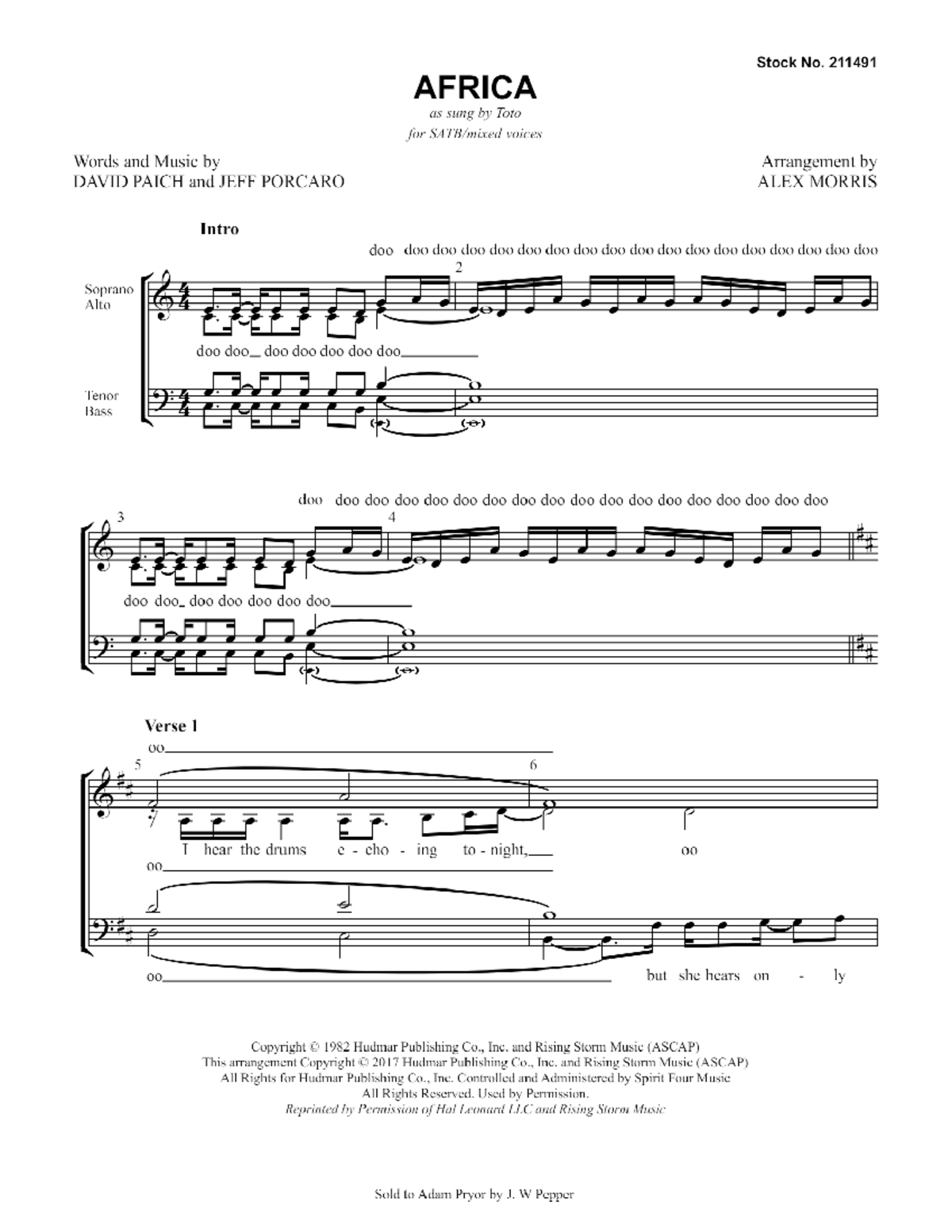 Africa SATB - music - MUS1610 - Studocu