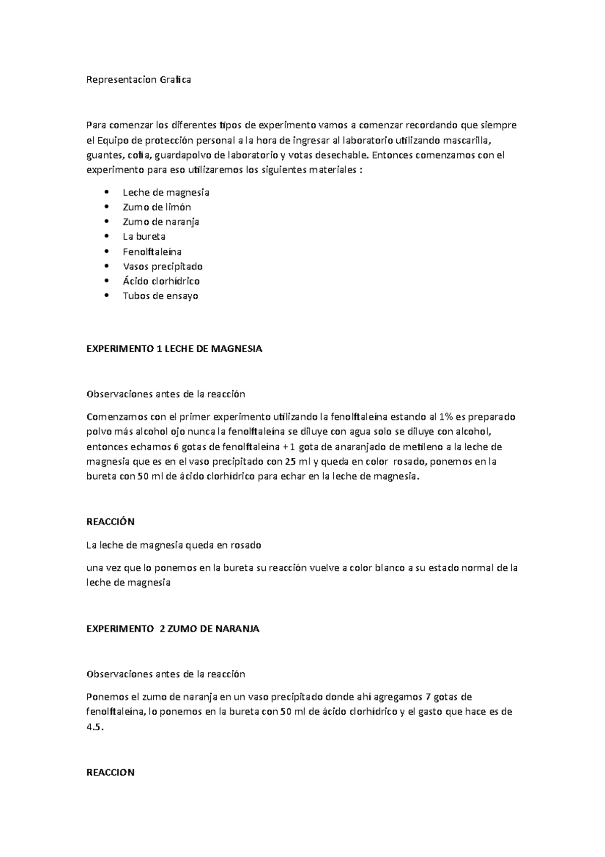 Representacion Grafica quimica Representacion Grafica Para comenzar