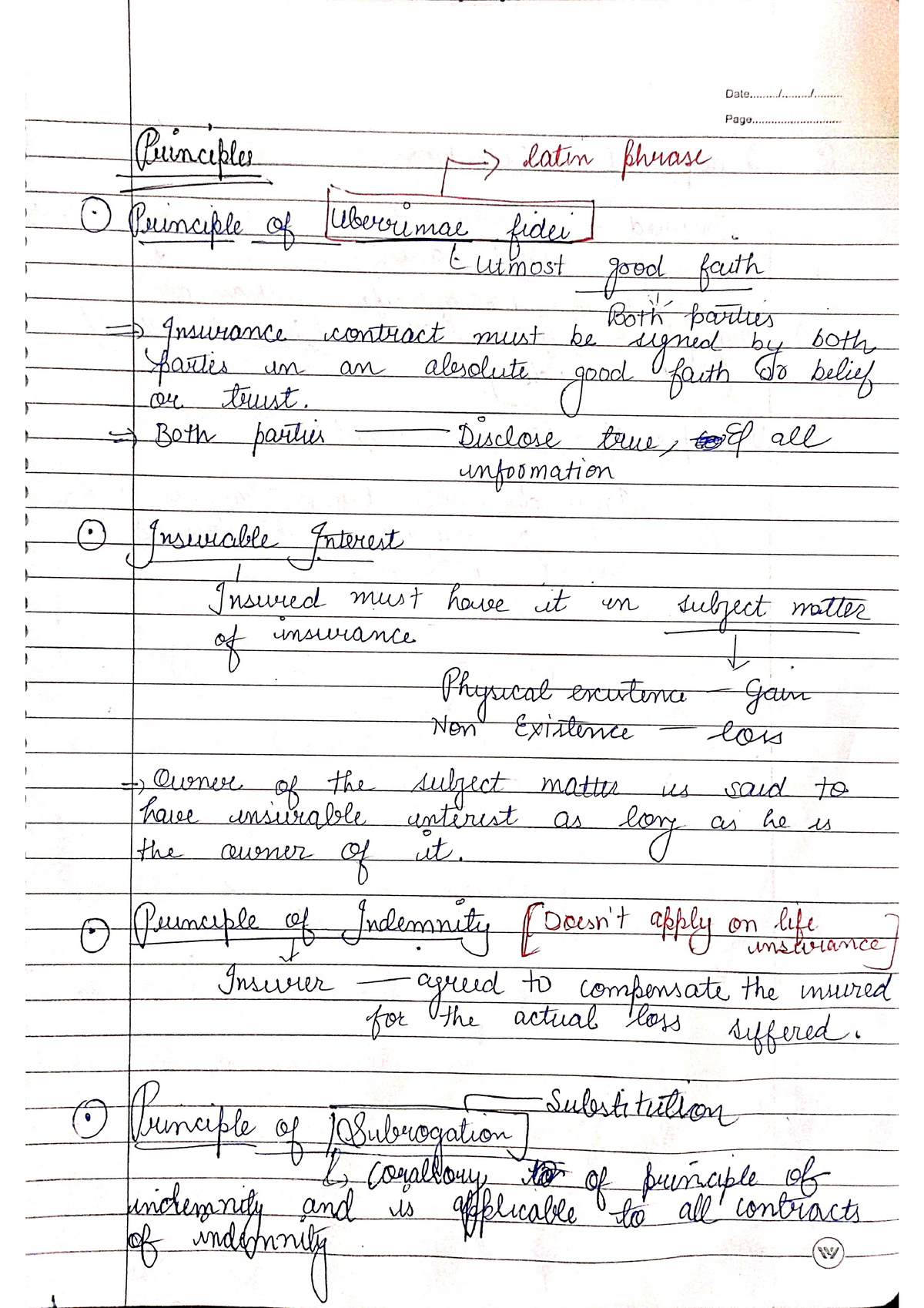 Insurance 3 - Notes - B.A.LL.B (Hons.) - Studocu