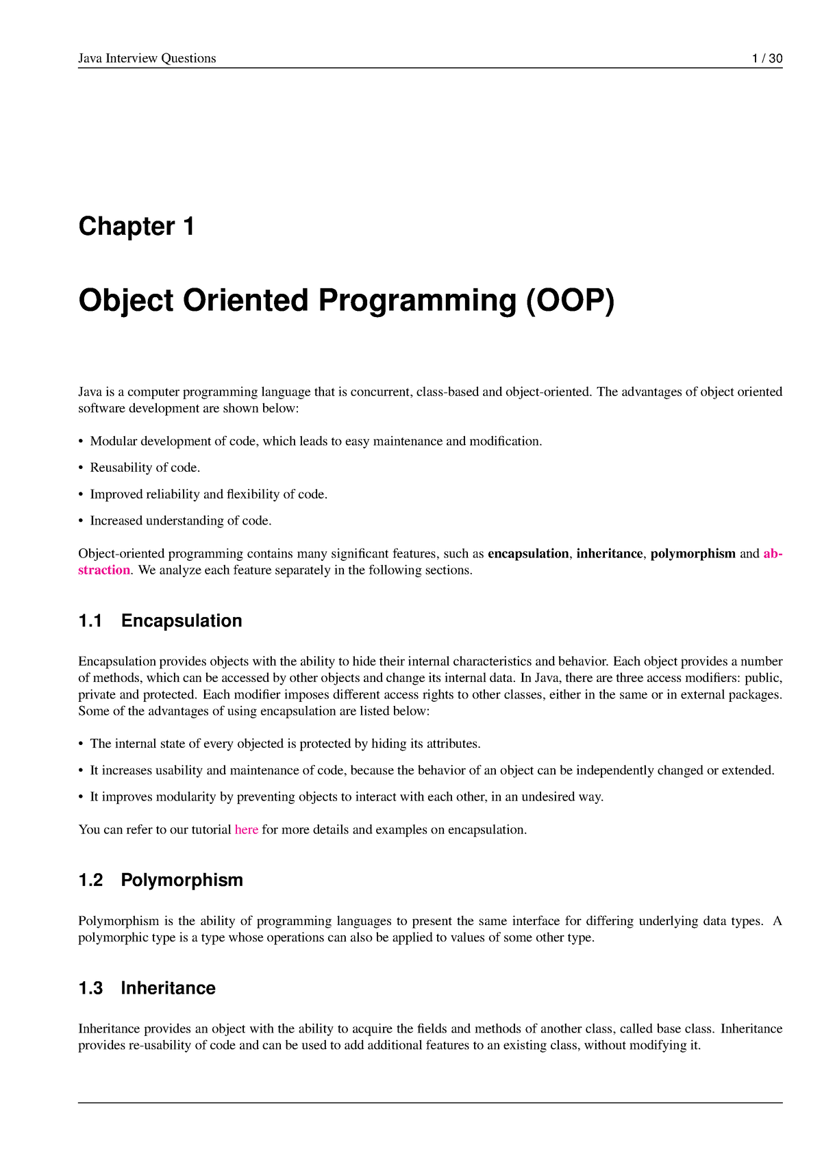 Java Interview Questions - Chapter 1 Object Oriented Programming (OOP ...