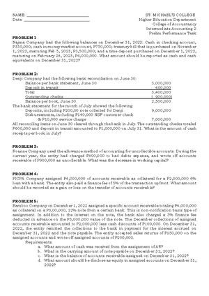 Chapter 11 accounts receivable notes receivable and revenu - 1. The ...