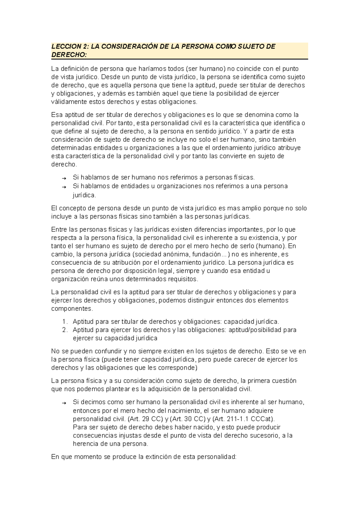Leccion 2 - Profesor; Santiago Espiau - LECCION 2: LA CONSIDERACIÓN DE ...