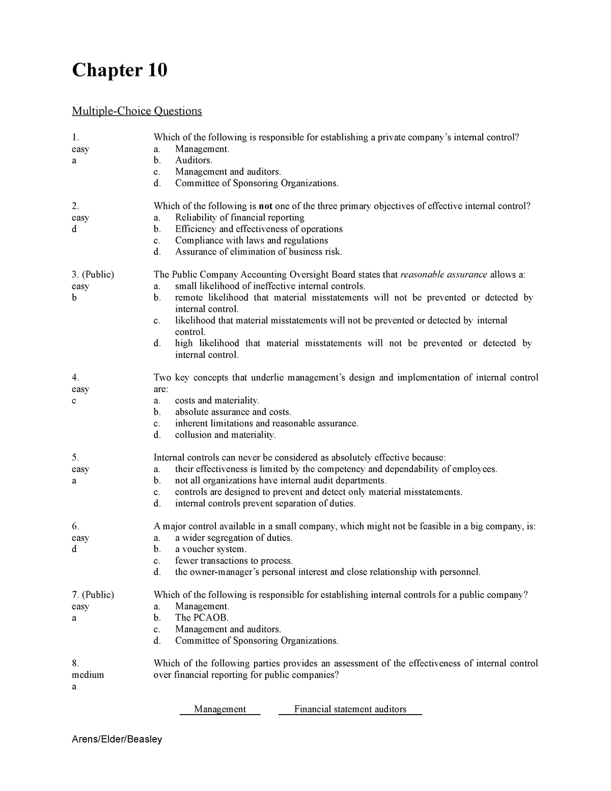 Chapter-10 - Dfdhcvbcbsthdhyghajghjdyt - Chapter 10 Multiple-Choice ...