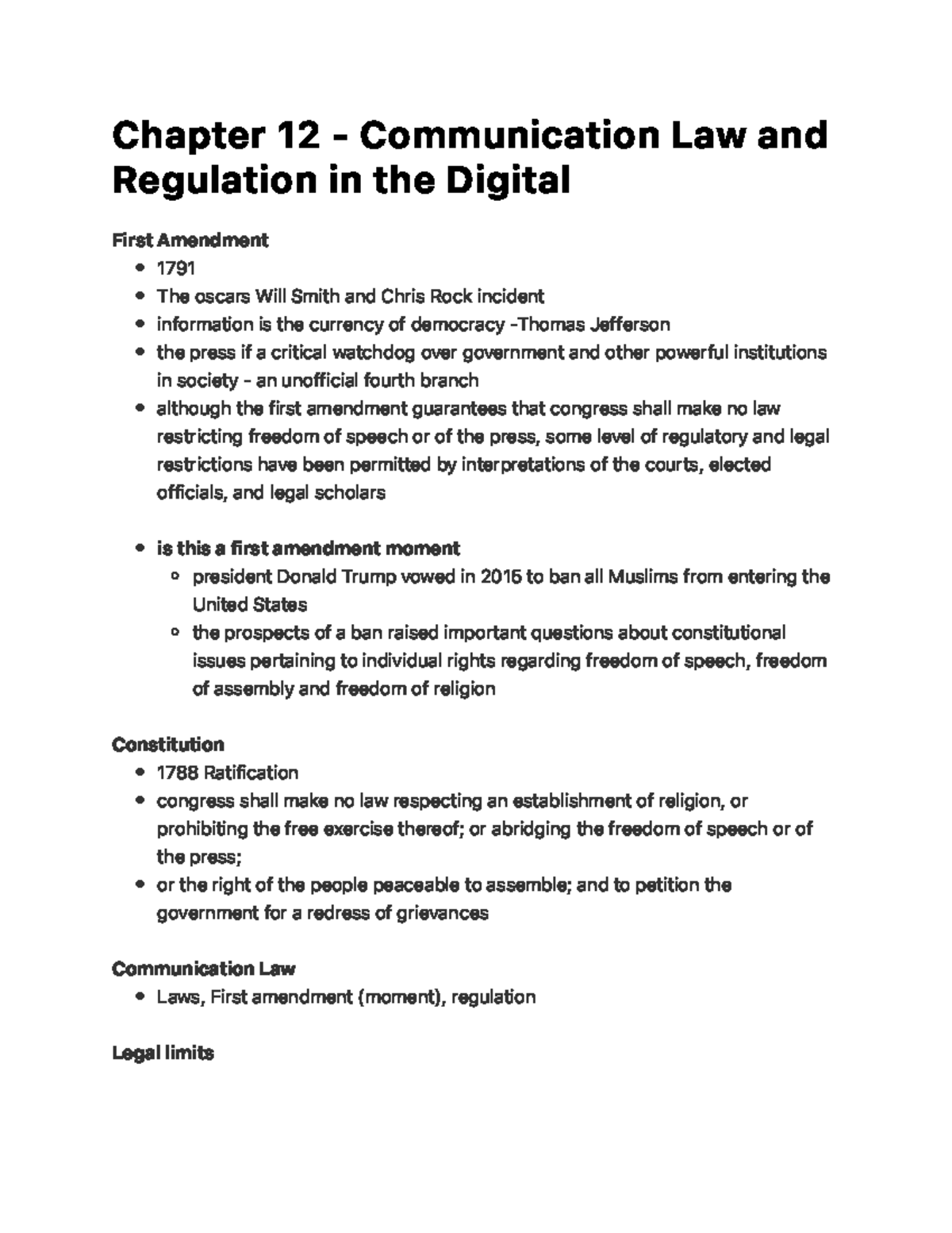 Chapter 12 Communication Law and Regulation in the Digital C h a p te r 1 2 C o m m u n i
