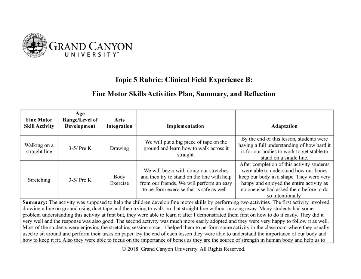 EDUO 9246: Motor Skills and Sensory Experiences in the Early Childhood  Classroom - Online Professional Development Courses for Teachers -  Dominican CA Online