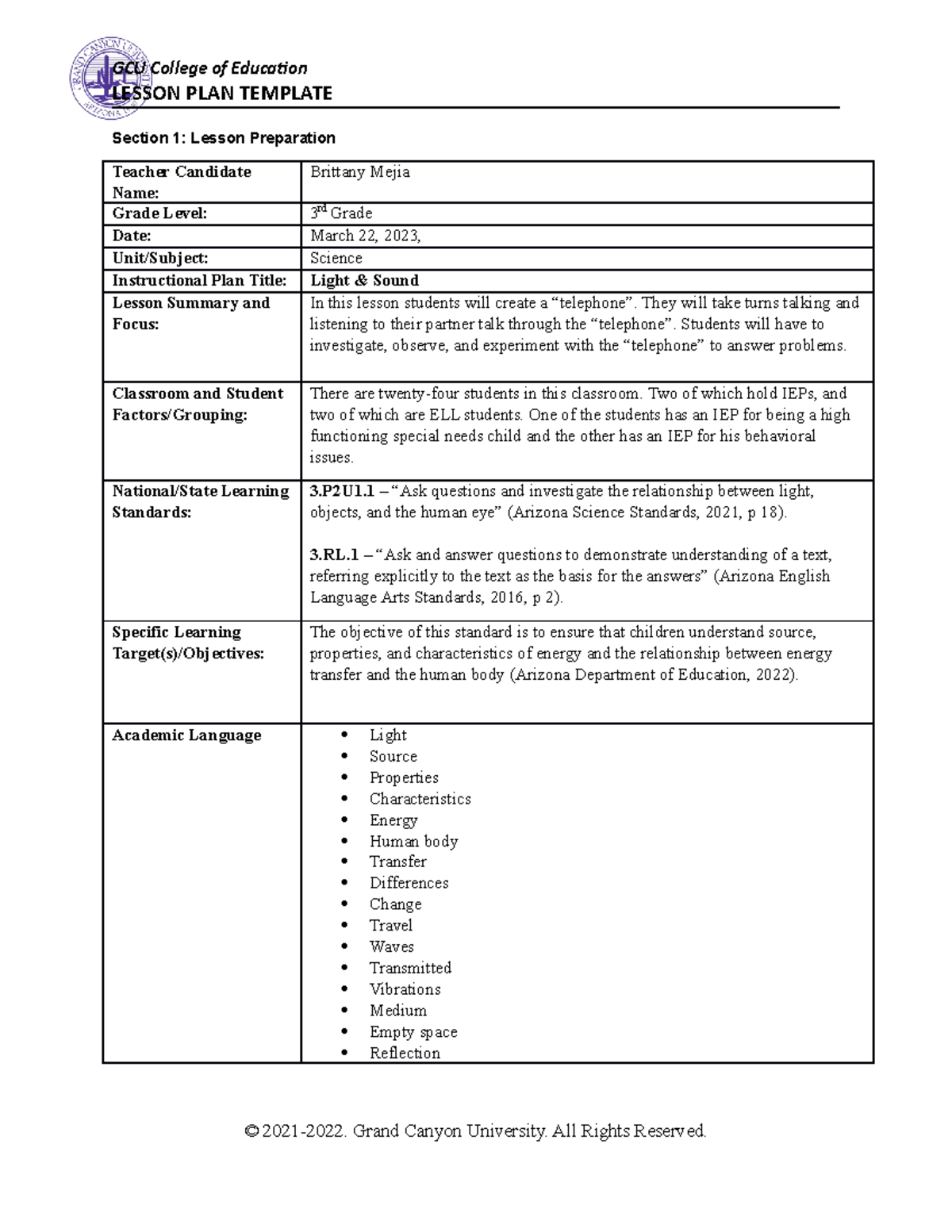 Problem-Based Lesson Plan - LESSON PLAN TEMPLATE Section 1: Lesson ...