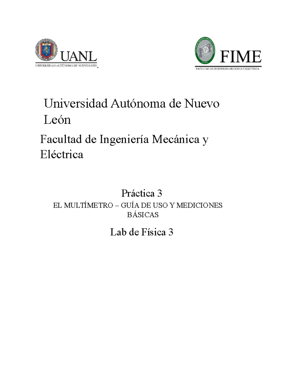 Practica 3-lab 3 - Universidad Autónoma de Nuevo León Facultad de ...