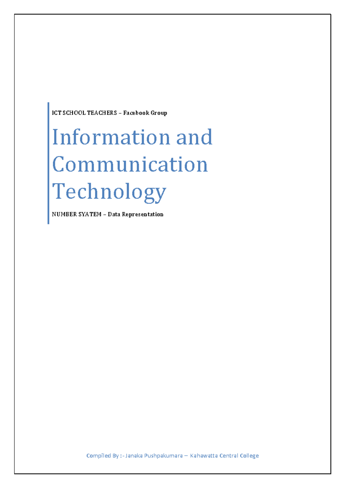 United note 3 - Notes regarding IT - ICT SCHOOL TEACHERS – Facebook ...