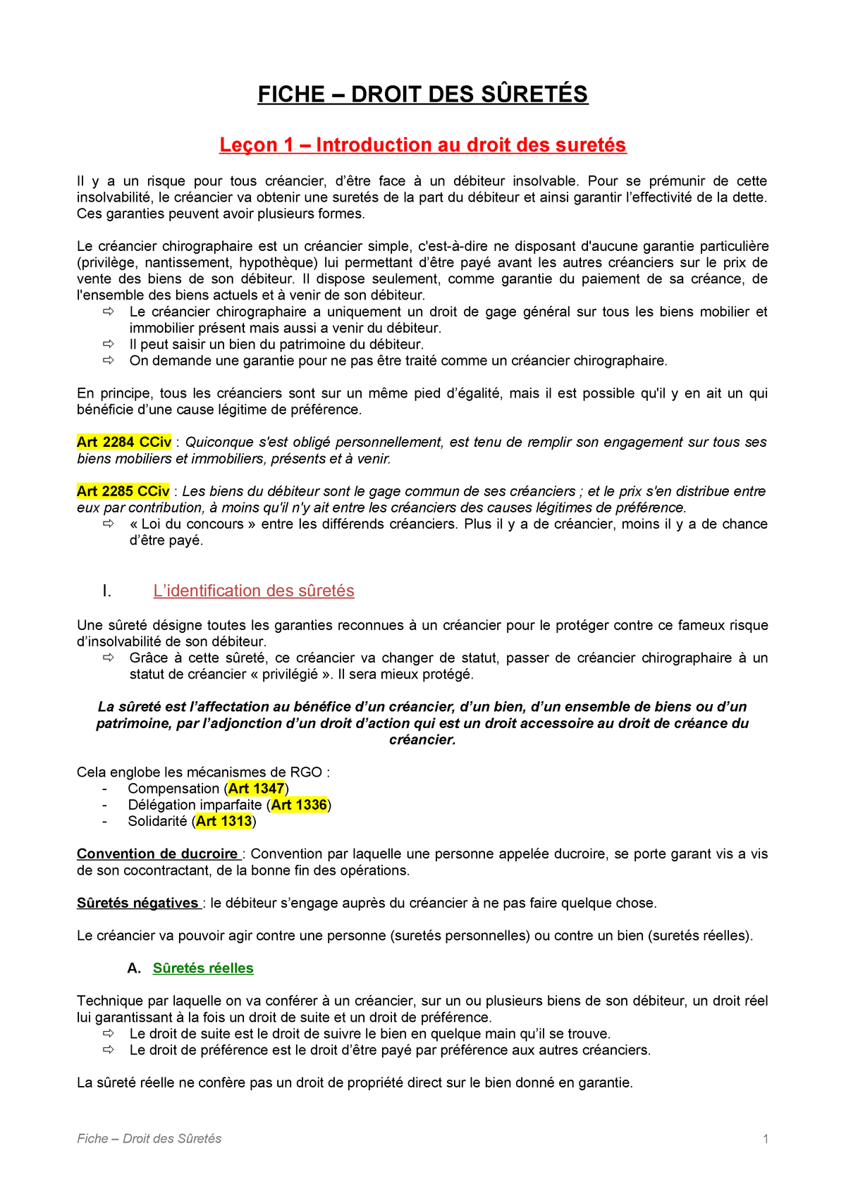 Fiche TD L1 Droit Civil (Personnes Et Preuve) CHALAS - UFR Droit