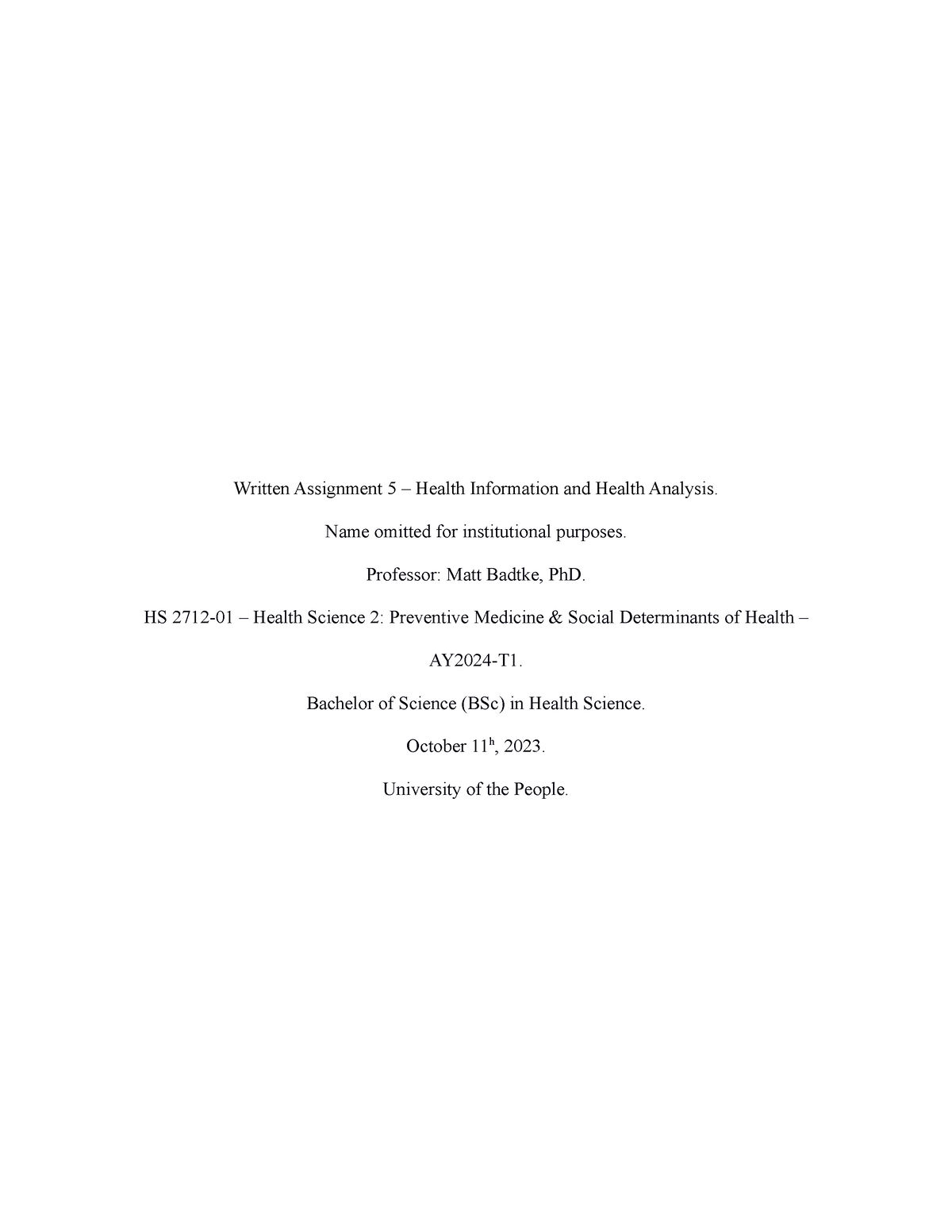 health information thesis
