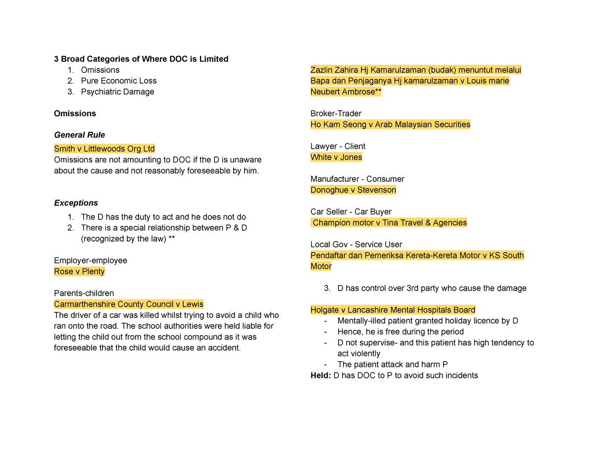 torts-ii-notes-3-broad-categories-doc-limited-3-broad-categories