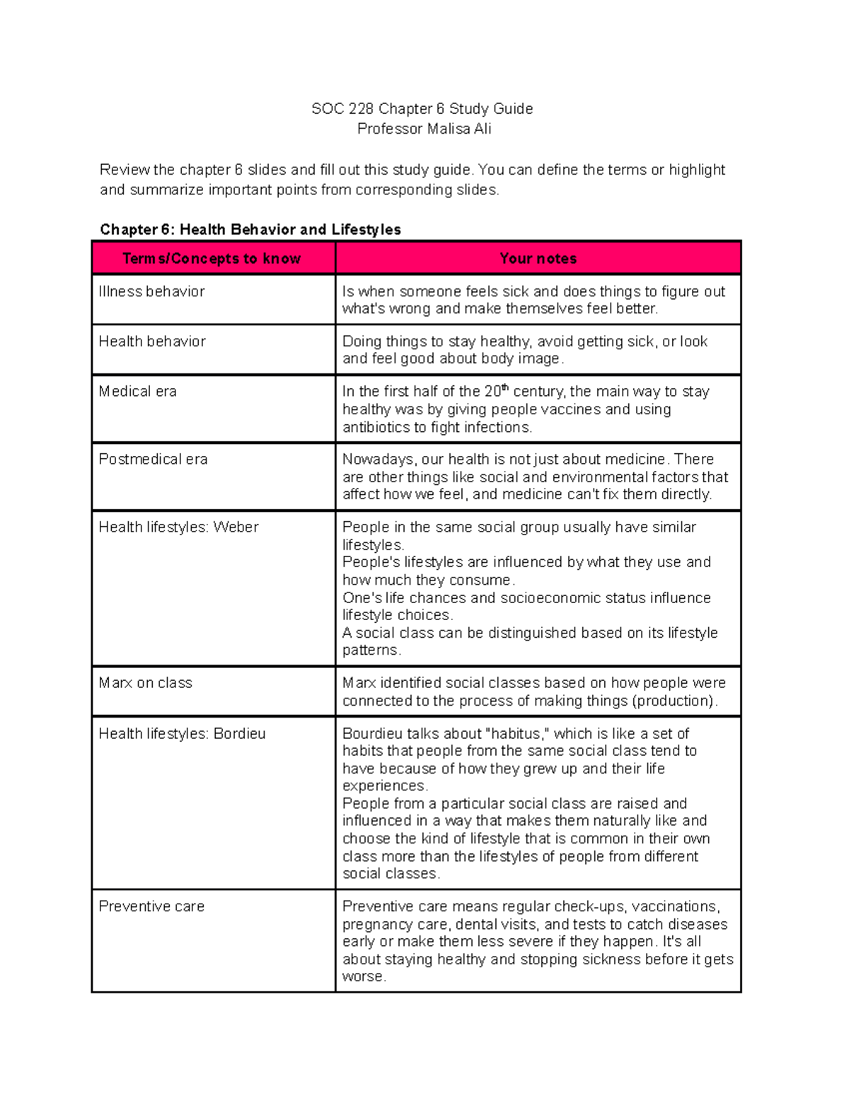 228 Chapter 6 Study Guide - SOC 228 Chapter 6 Study Guide Professor ...