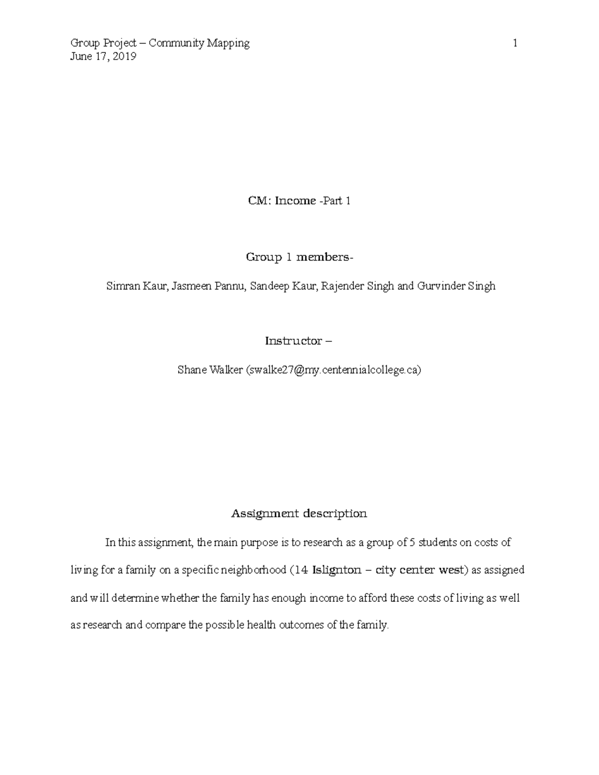 Income Part 1 - by jasmeen ( page 1,2,3) APA formart double spaced ...