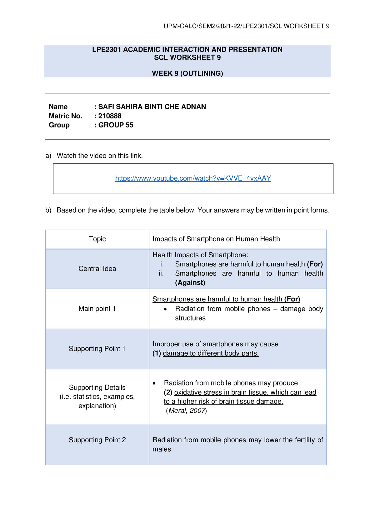 SCL Worksheet 9 - LPE2301 - UPM-CALC/SEM2/2021-22/LPE2301/SCL WORKSHEET ...