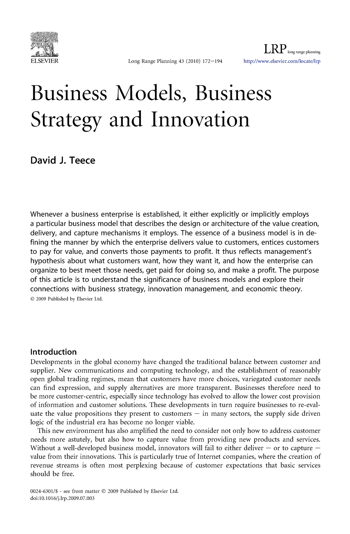 Business Model Business Strategy And Innovation - Business Models ...