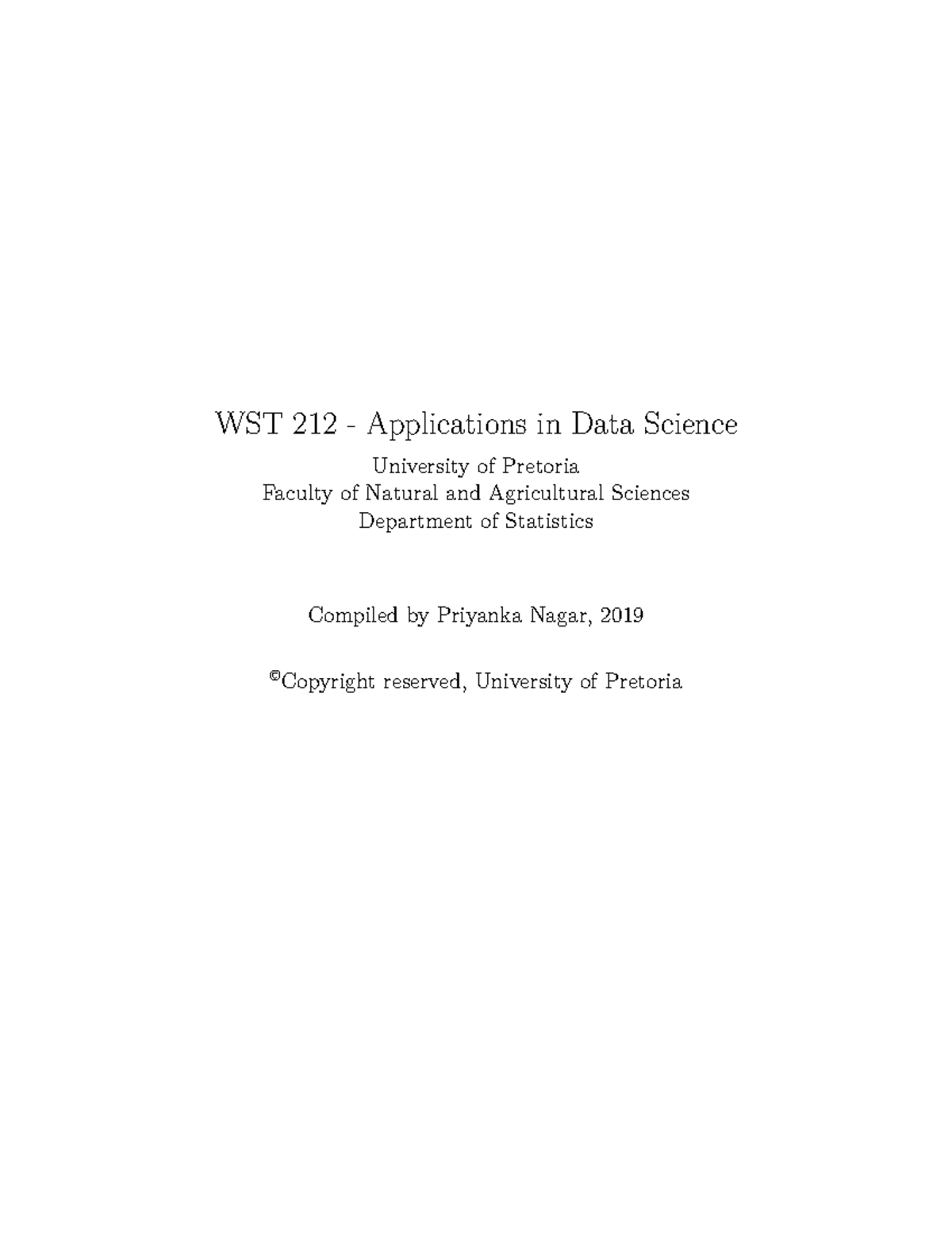 WST 212 notes part1 2 notes - WST 212 - Applications in Data Science ...