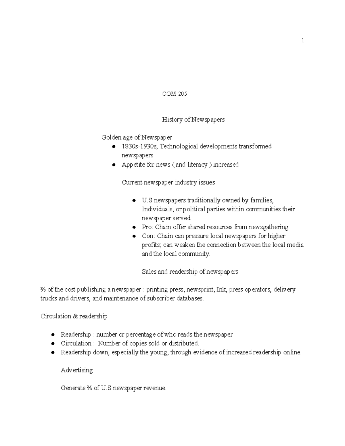 Report 5 1 1 1 2 - This portion of notes discusses the early inventions ...
